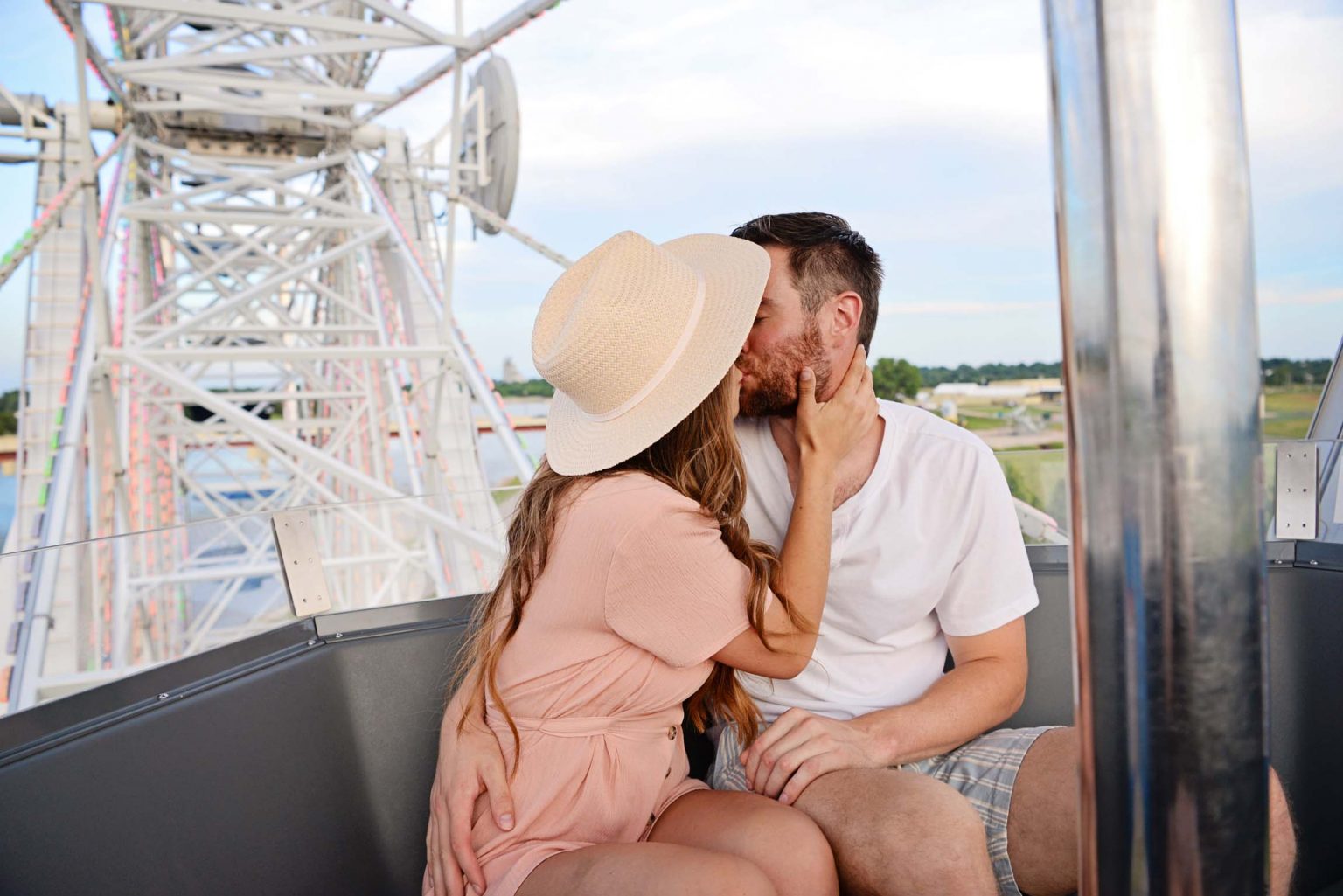 Love Makes The World Go Round Wheeler Ferris Wheel Couple Session
